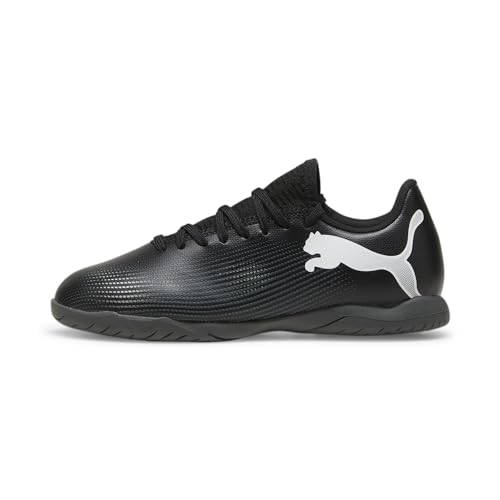 Puma Unisex Youth Future 7 Play It Jr Soccer Shoes, Puma Black-Puma White, 32 EU von PUMA