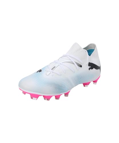 Puma Women Future 7 Match Fg/Ag Wn'S Soccer Shoes, Puma White-Puma Black-Poison Pink, 38.5 EU von PUMA