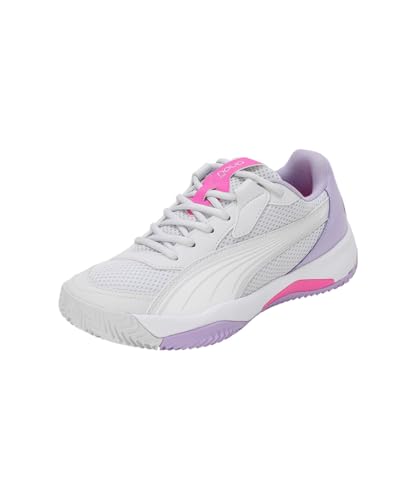 PUMA Damen NOVA Court WN's Tennis Shoe, Silver Mist White-Vivid Violet, 42 EU von PUMA