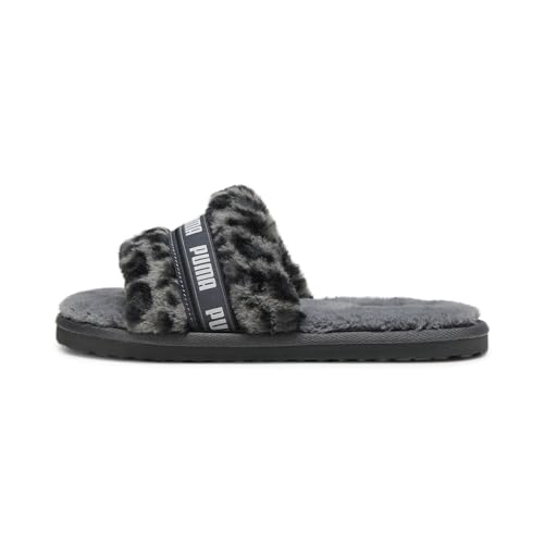 PUMA Damen Fluff I Am The Drama Slide Sandal, Mineral Gray-Stormy Slate Black, 38 EU von PUMA