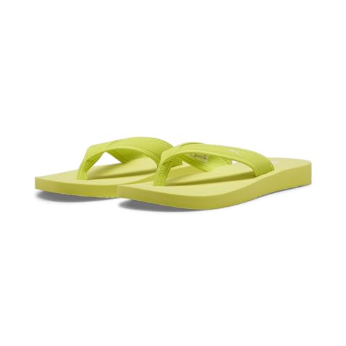 PUMA Damen Sandy Flip Slide-Sandalen, Lime Sheen Puma White, 37 EU von PUMA