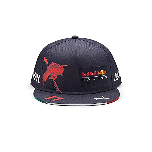 Red Bull Racing - Offizielle Formel 1 Merchandise Kollektion - Sergio Perez 2022 Team Flat Brim Teamkappe - Cap - Erwachsene - Dunkelblau - Einheitsgröße von Fuel For Fans