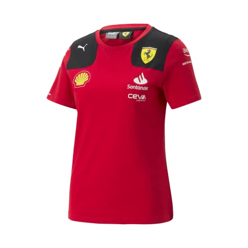 Scuderia Ferrari Damen 2023 Team-T-Shirt, Rot, Größe XL, Rot/Ausflug, einfarbig (Getaway Solids) von PUMA