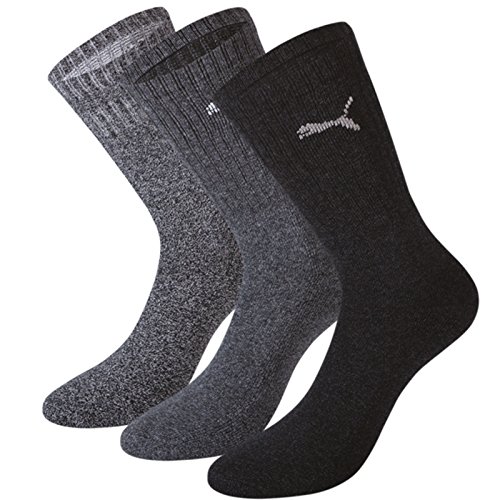 PUMA Herren Crew Socken, Grau / Grau, 39-42 EU von PUMA