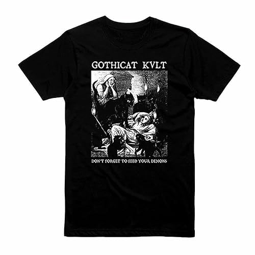 Gothicat Kvlt Don't Forget to Feed Your Demons T-Shirt von PUMPKINPAIPAI
