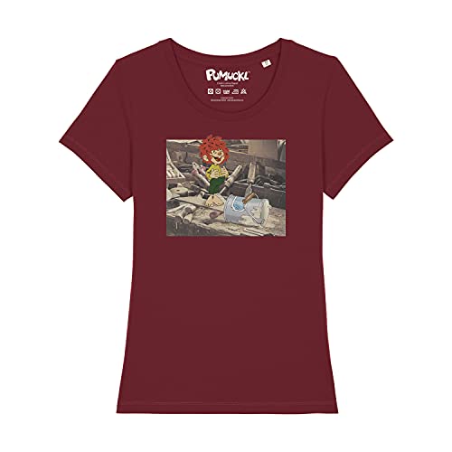 PUMUCKL Bavariashop Damen T-Shirt Werkstatt - M - weinrot von PUMUCKL