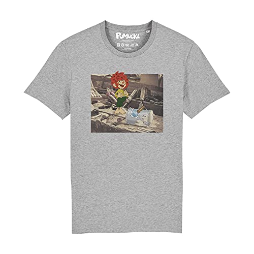 PUMUCKL Bavariashop Herren T-Shirt Werkstatt - M - grau meliert von PUMUCKL