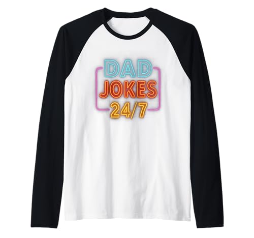 Humor Vatertag Grafik - Damen Herren Lustige Papa Witze Raglan von PUN HUMOR GRAPHIC