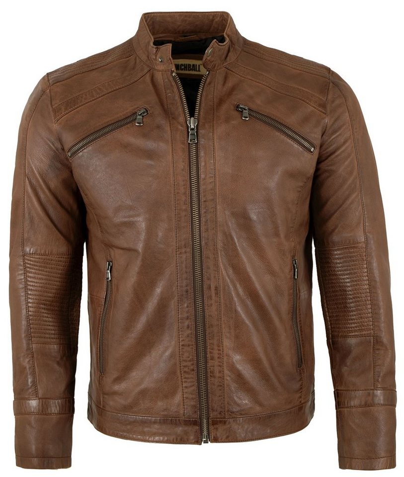 PUNCHBALL Lederjacke PB-504/M 3204-769 Punchball - Herren Echtleder Lederjacke Lammnappa tobacco antik von PUNCHBALL