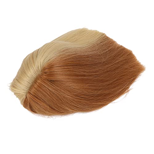 PUNELE Dunkelbraune Kurze Perücken, Modische Gerade -Perücken, Geeignet für die Meisten Frauen, für Halloween, Konzerte und Mehr (Hellbraun + dunkelbraune Farbe) von PUNELE