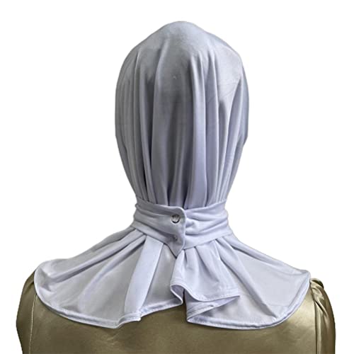 PUNELE Neues Modernes Design, Hochwertige Spandex, Leichte Kapuze, Frauen-Musselin-Kopftuchfarbe, Schals Wickeln Muslimische Stretch-Kopftuch, zu Allen Jahreszeiten, für Erwachsene oder (Weiß) von PUNELE
