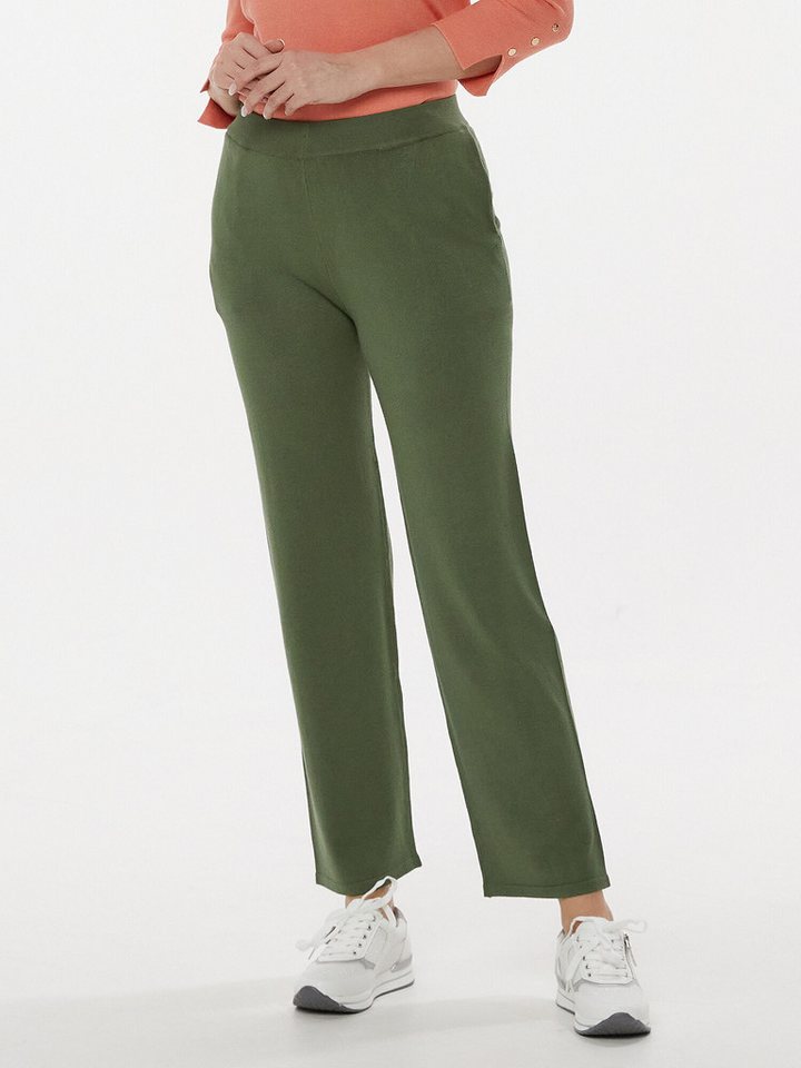 PUNTO & FILO Strickhose Schlupfhose koerpernah mit edlem Galonstreifen von PUNTO & FILO