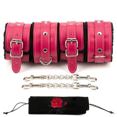 Hristmas Gift Herren Punk Leder Wris Handgelenk Manschetten Knöchel Manschetten Weiche Handgelenk Manschette Knöchel Manschetten Weiche Leder Handschellen Beinmanschetten Lederarmband von PUQQI