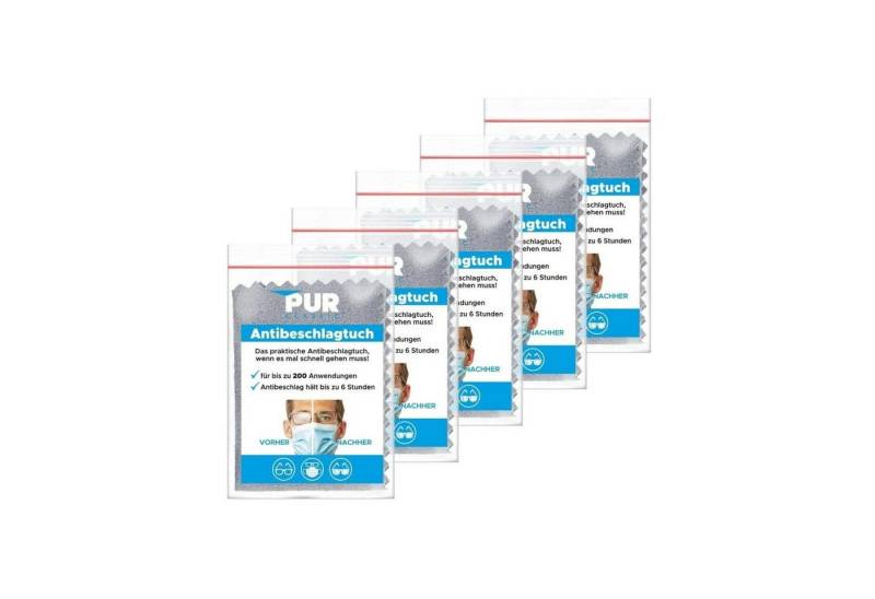 PUR PREMIUM Brille 5x Antibeschlag Tuch für Brillen, Antifog Tuch, Wiederverwendbar PUR PREMIUM Brille 5x Antibeschlag Tuch für Brillen, Antifog Tuch, Wiederverwendbar von PUR PREMIUM