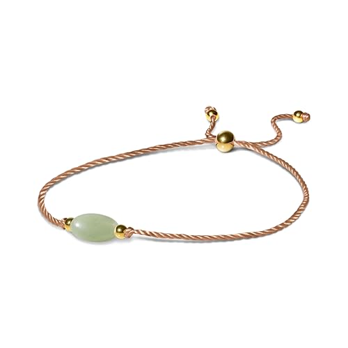 PURAJA Edelstein Armband Damen | Aventurin | Mit 18k echt vergoldeten Edelstahl Perlen | Handgemacht | Glücksarmband Damen | Mutmacher von PURAJA