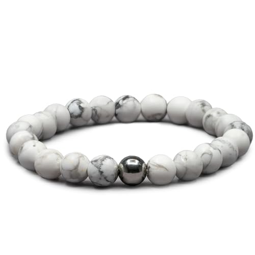 PURAJA Premium Perlenarmband für Herren | Handgemachtes Kugelarmband für Herren | Echtes Edelstein Armband für Männer | Tolles Geschenk in hochwertiger Schmuckschachtel von PURAJA