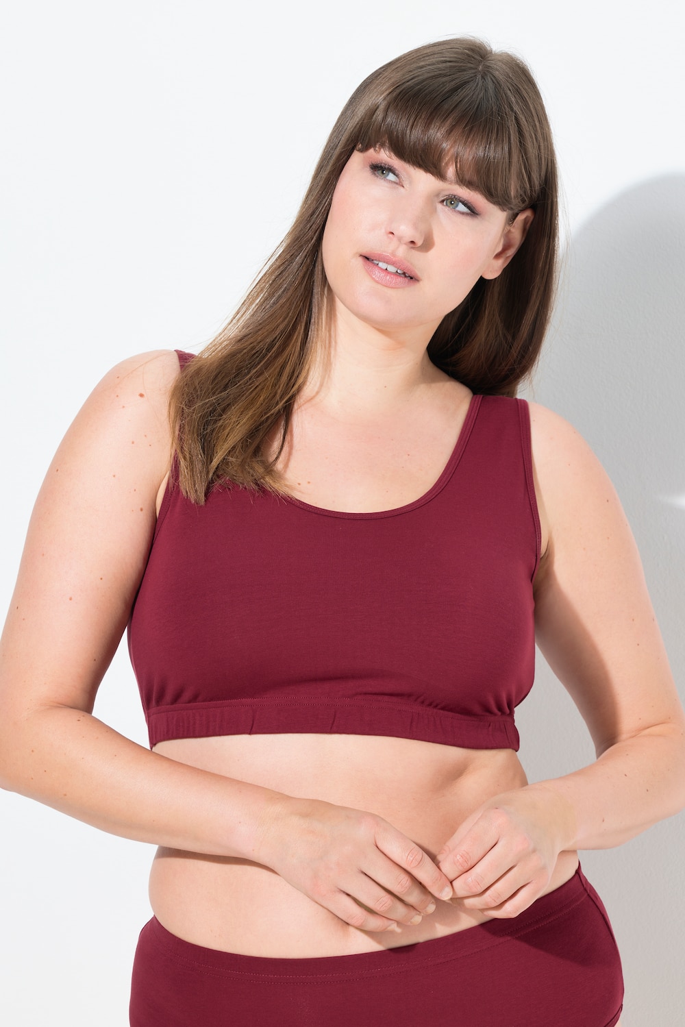 Große Größen Bustier, Damen, rot, Größe: 54/56, Baumwolle, Ulla Popken von PURE