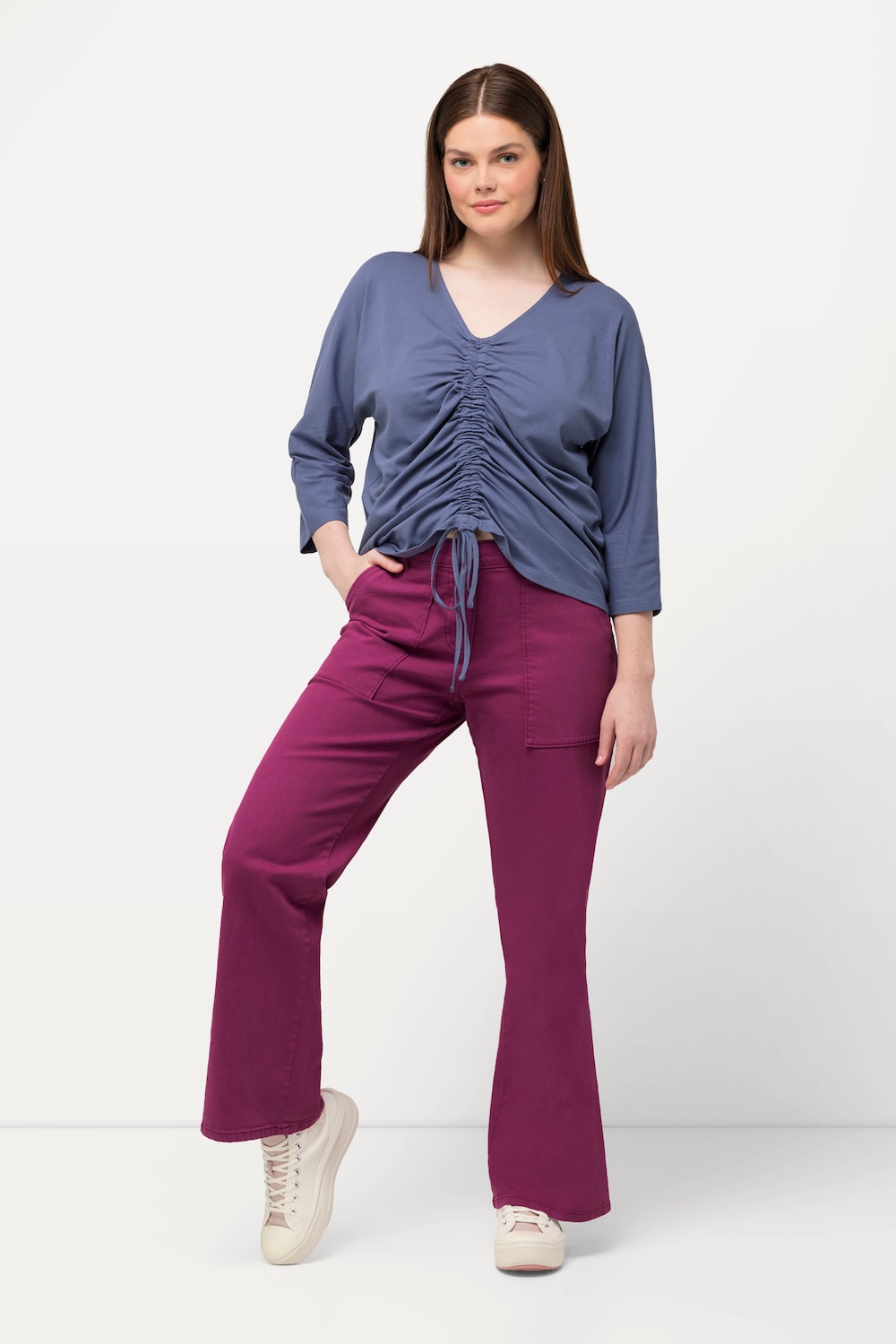 Große Größen Color-Jeans Mary, Damen, rot, Größe: 48, Baumwolle, Ulla Popken von PURE