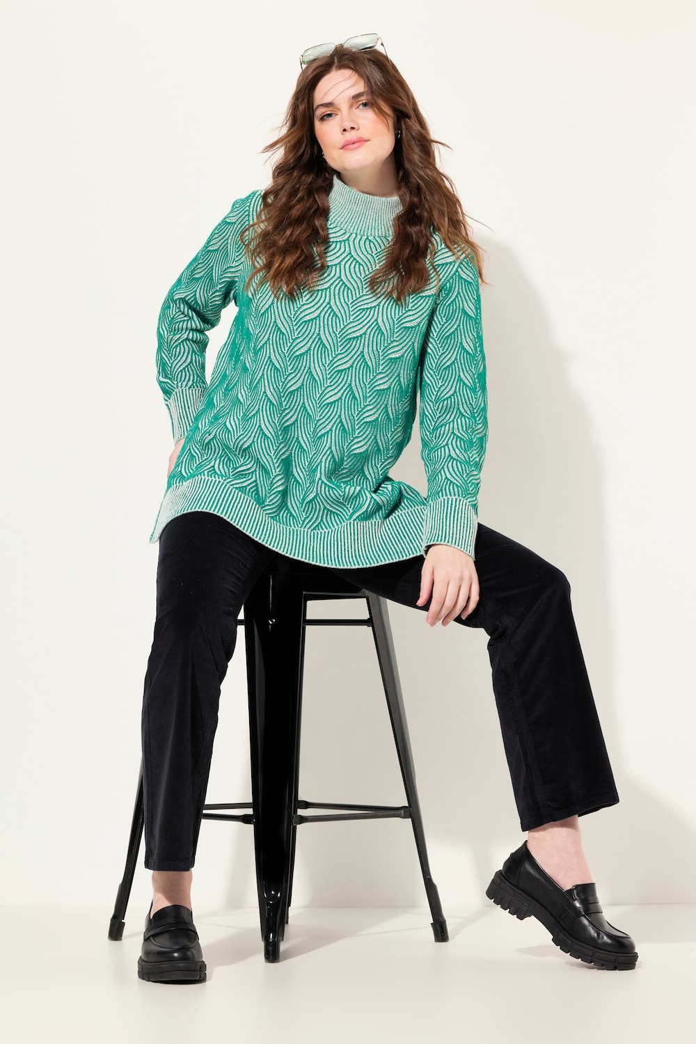 Große Größen Cordhose Marie, Damen, schwarz, Größe: 56, Baumwolle, Ulla Popken von PURE