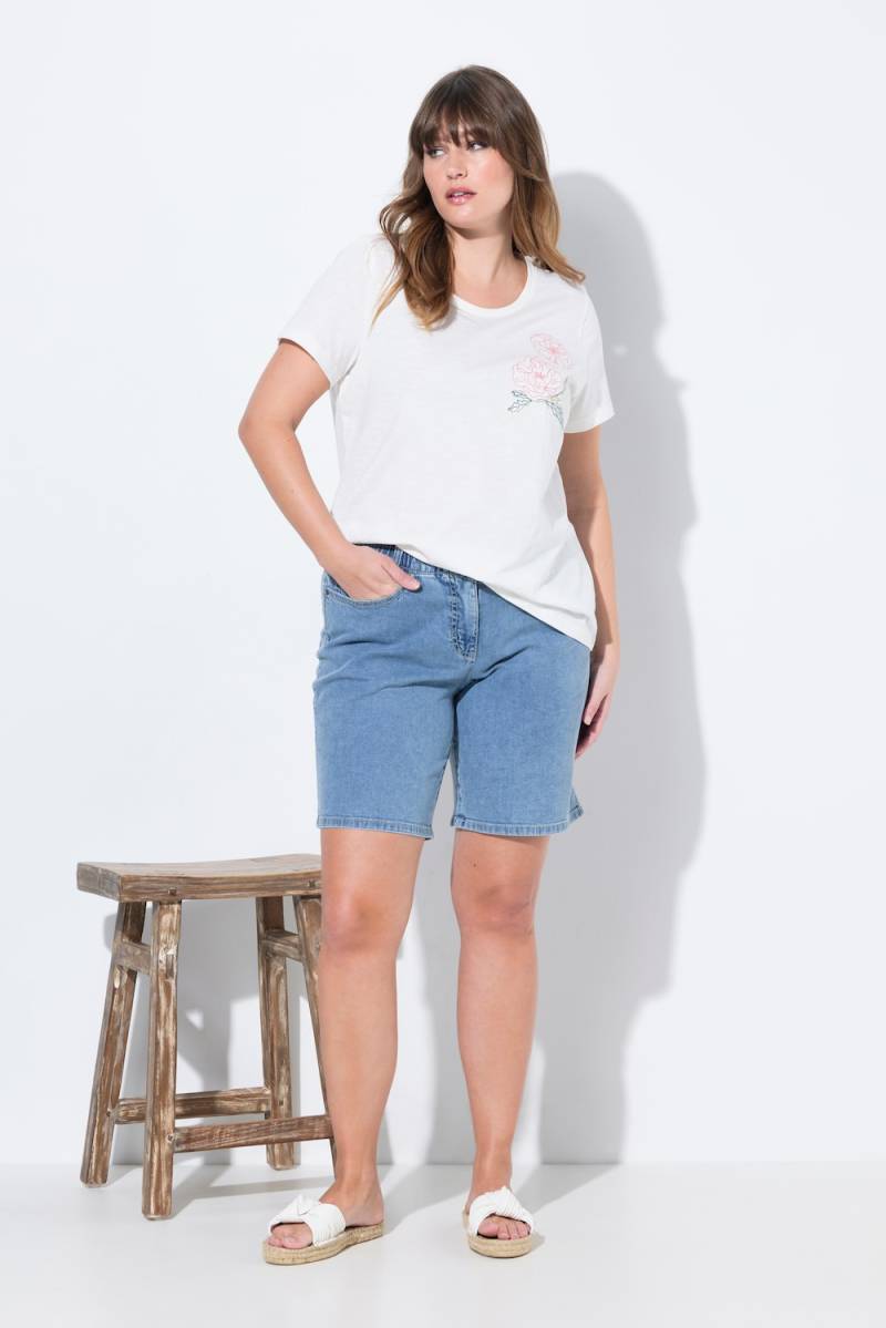 Große Größen Jeansbermuda, Damen, blau, Größe: 48, Baumwolle, Ulla Popken von PURE