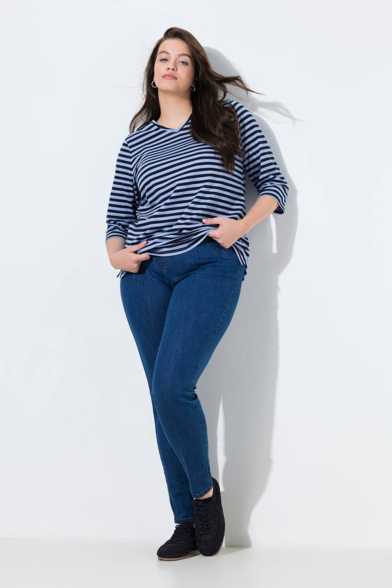 Große Größen Jeggings, Damen, blau, Größe: 60, Baumwolle, Ulla Popken von PURE