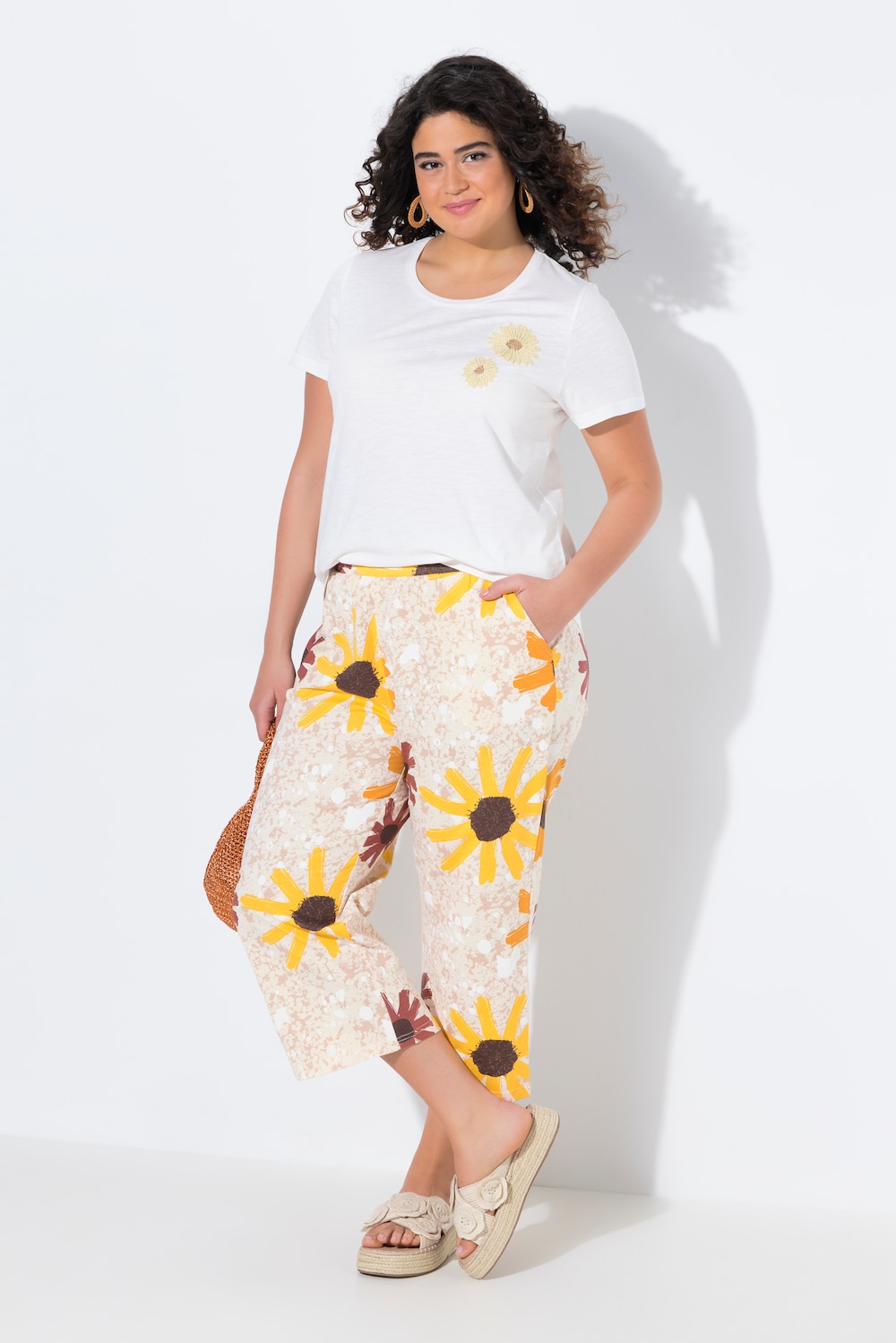 Große Größen Jersey-Culotte, Damen, orange, Größe: 58/60, Baumwolle, Ulla Popken von PURE