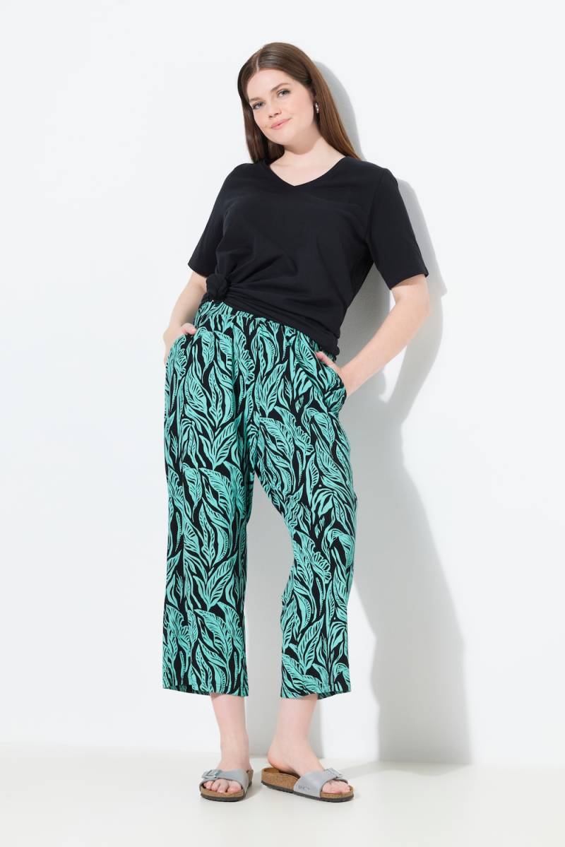 Große Größen Jersey-Culotte, Damen, schwarz, Größe: 46/48, Baumwolle, Ulla Popken von PURE