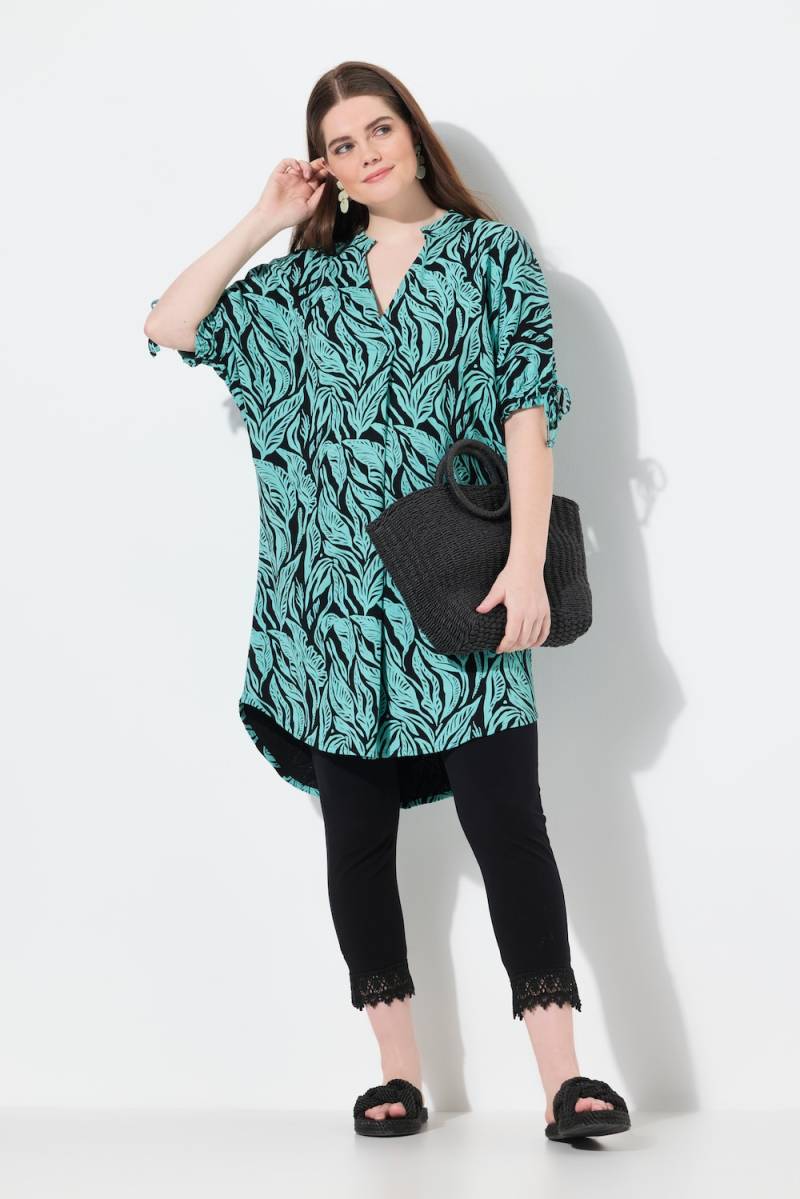 Große Größen Jersey-Tunika, Damen, schwarz, Größe: 54/56, Baumwolle, Ulla Popken von PURE