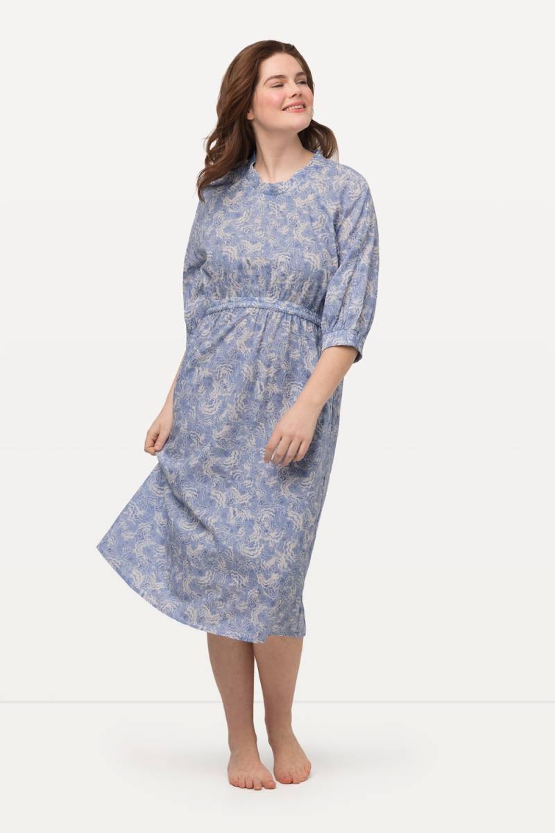Große Größen Kleid, Damen, blau, Größe: 46/48, Baumwolle, Ulla Popken von PURE