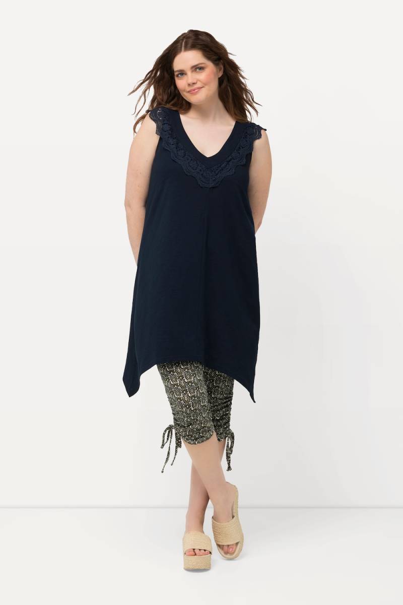 Große Größen Longtop, Damen, blau, Größe: 46/48, Baumwolle, Ulla Popken von PURE