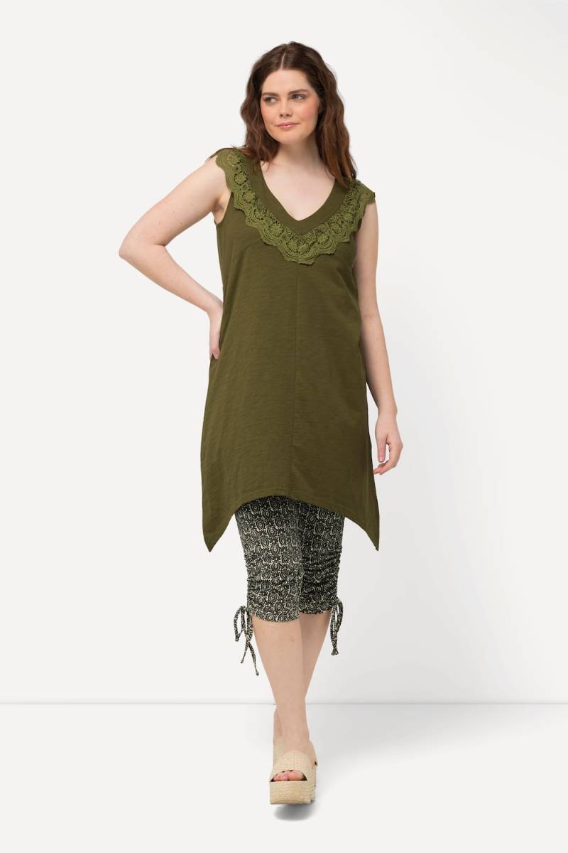 Große Größen Longtop, Damen, grün, Größe: 50/52, Baumwolle, Ulla Popken von PURE