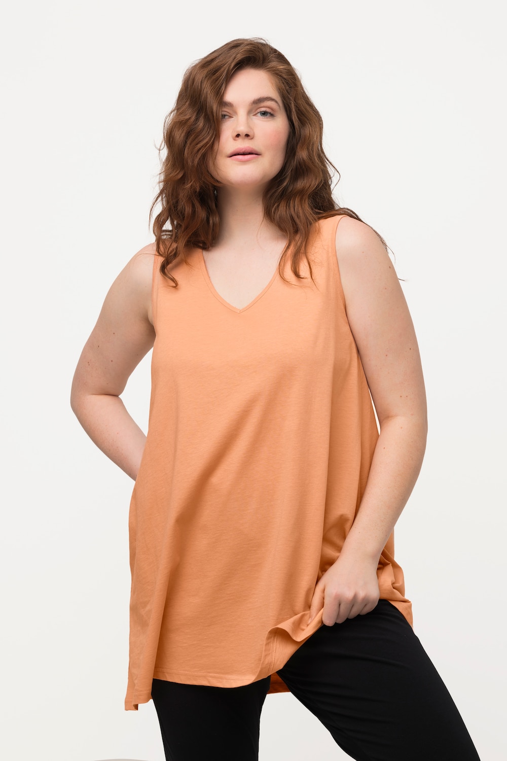 Große Größen Longtop, Damen, orange, Größe: 50/52, Baumwolle, Ulla Popken Große Größen Longtop, Damen, orange, Größe: 50/52, Baumwolle, Ulla Popken von PURE