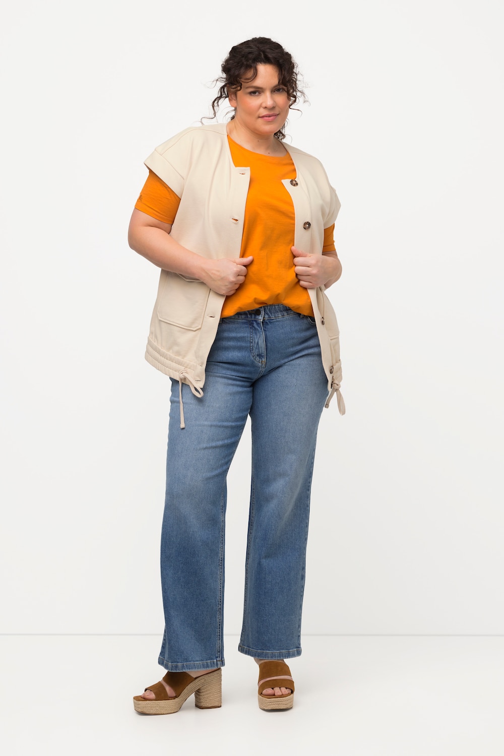 Große Größen Marlenejeans Mary, Damen, blau, Größe: 46, Baumwolle, Ulla Popken von PURE