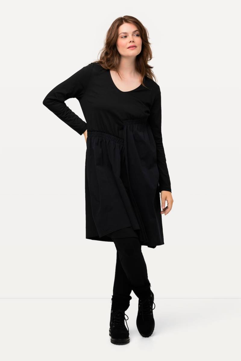 Große Größen Midikeid, Damen, schwarz, Größe: 50/52, Baumwolle, Ulla Popken von PURE