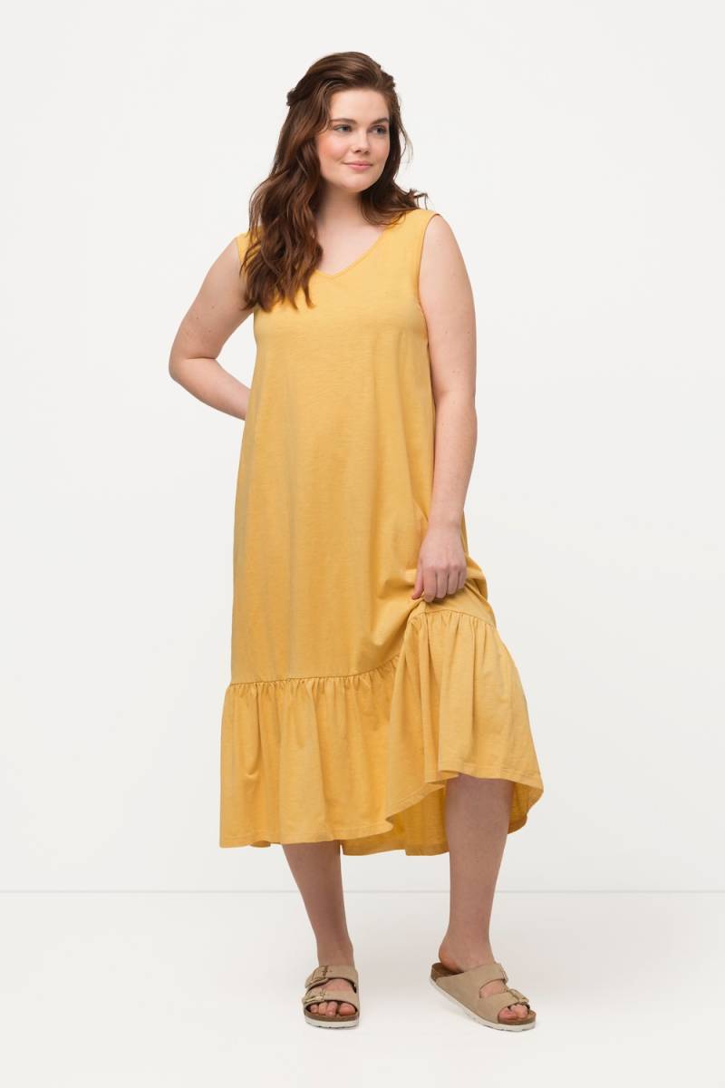 Große Größen Midikleid, Damen, beige, Größe: 46/48, Baumwolle, Ulla Popken von PURE