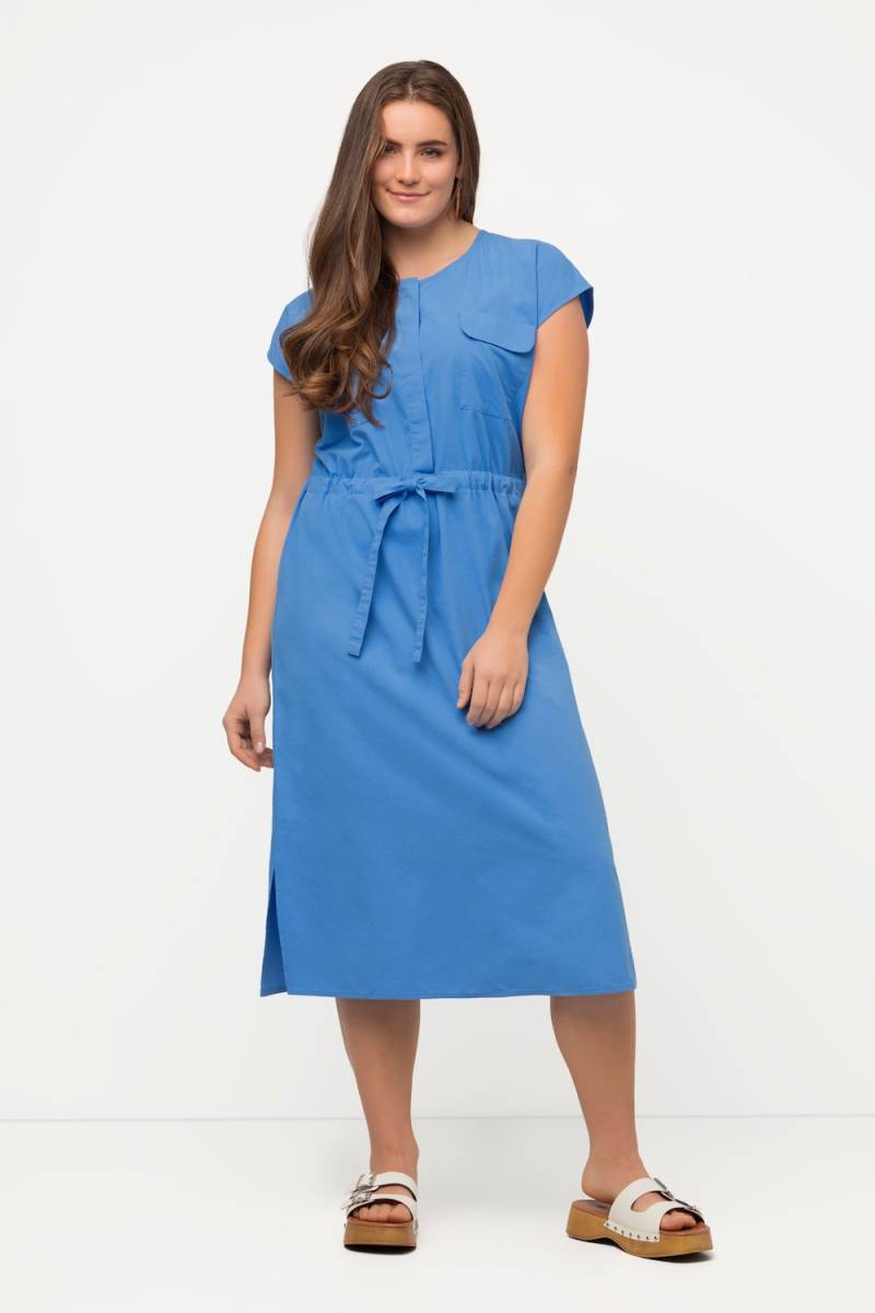 Große Größen Midikleid, Damen, blau, Größe: 46/48, Baumwolle, Ulla Popken von PURE