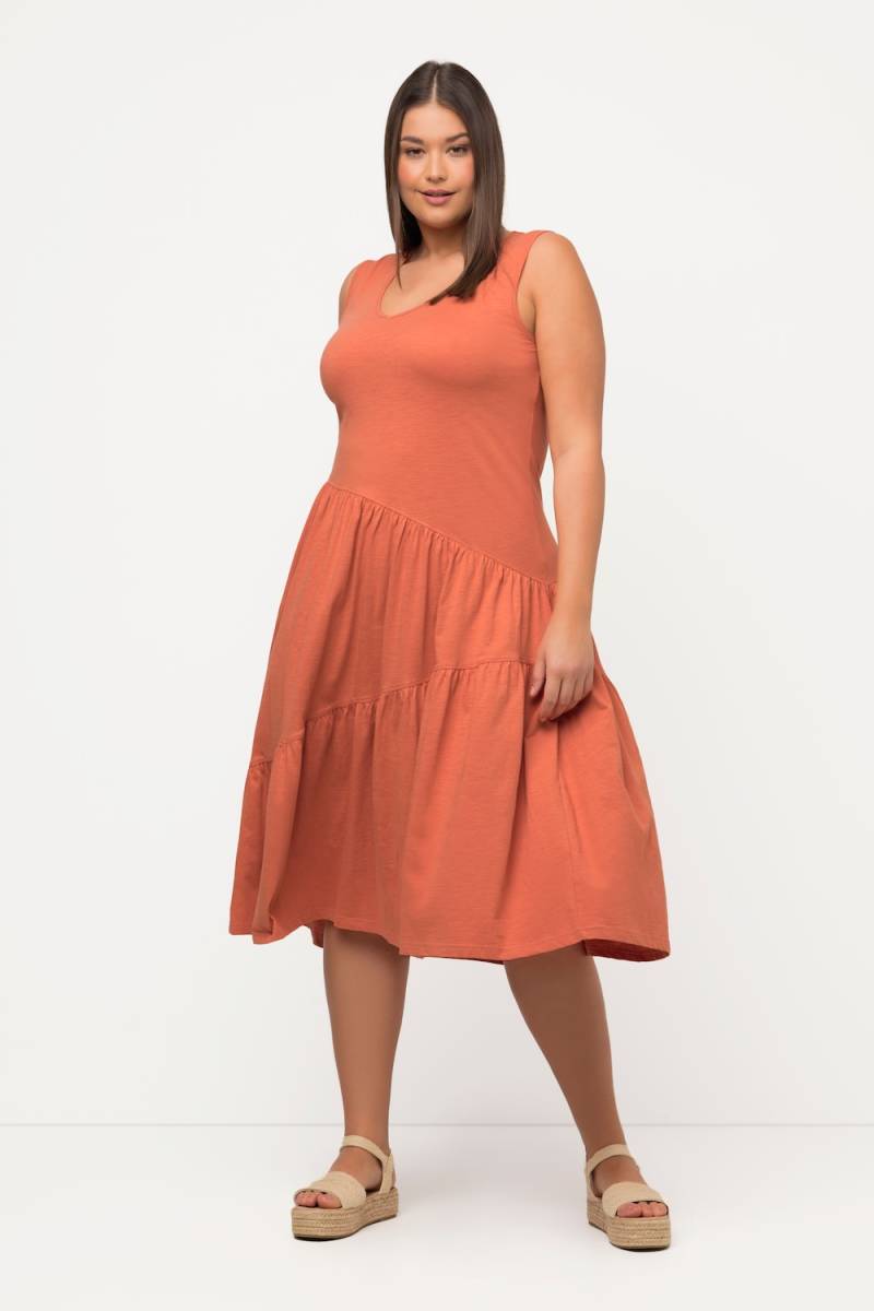Große Größen Midikleid, Damen, rot, Größe: 46/48, Baumwolle, Ulla Popken von PURE