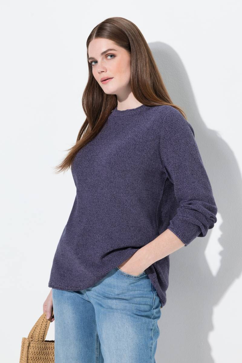 Große Größen Pullover, Damen, blau, Größe: 50/52, Baumwolle, Ulla Popken von PURE