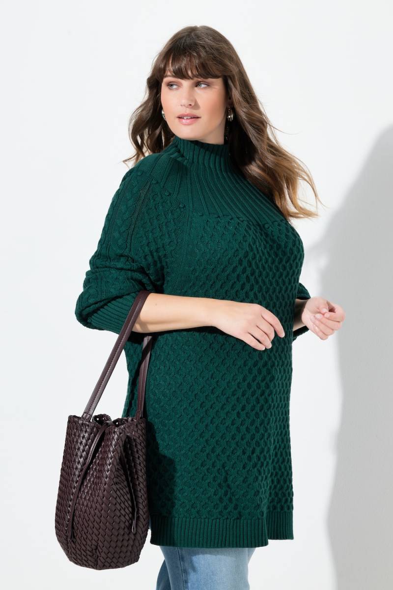 Große Größen Pullover, Damen, türkis, Größe: 50/52, Baumwolle, Ulla Popken von PURE