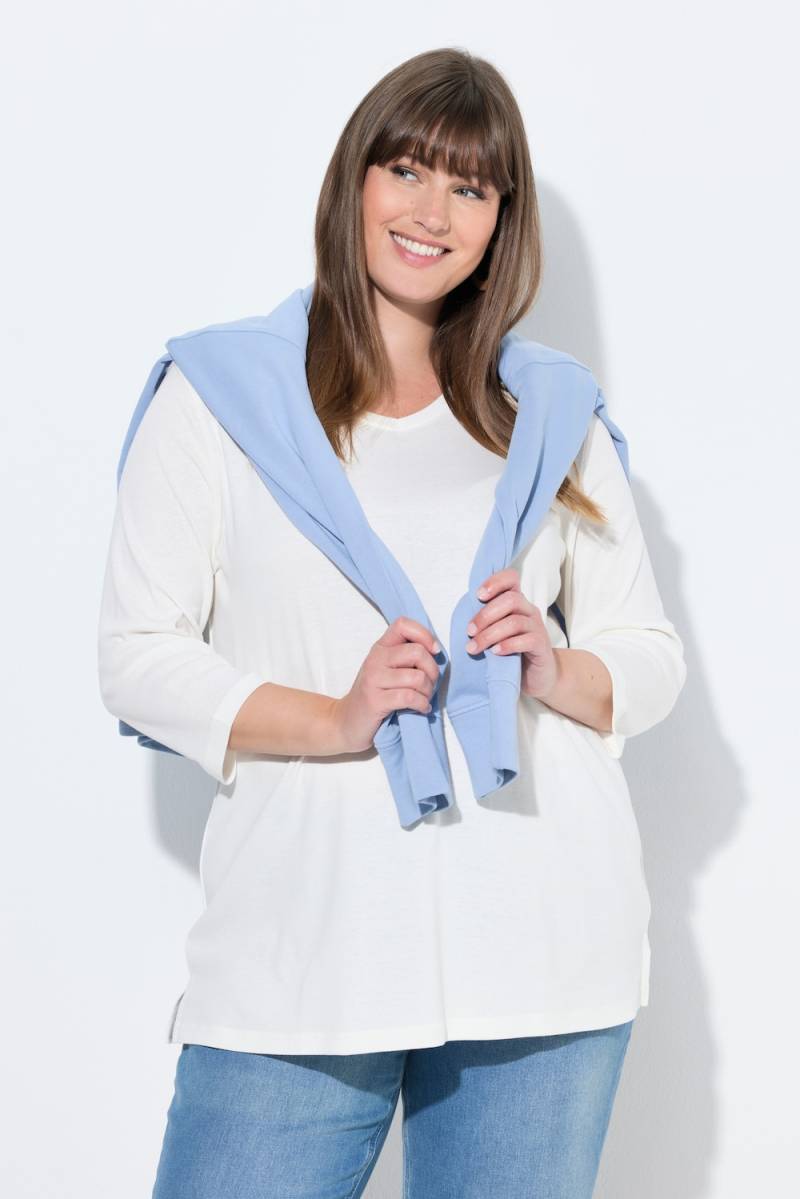 Große Größen Shirt, Damen, beige, Größe: 42/44, Baumwolle, Ulla Popken von PURE