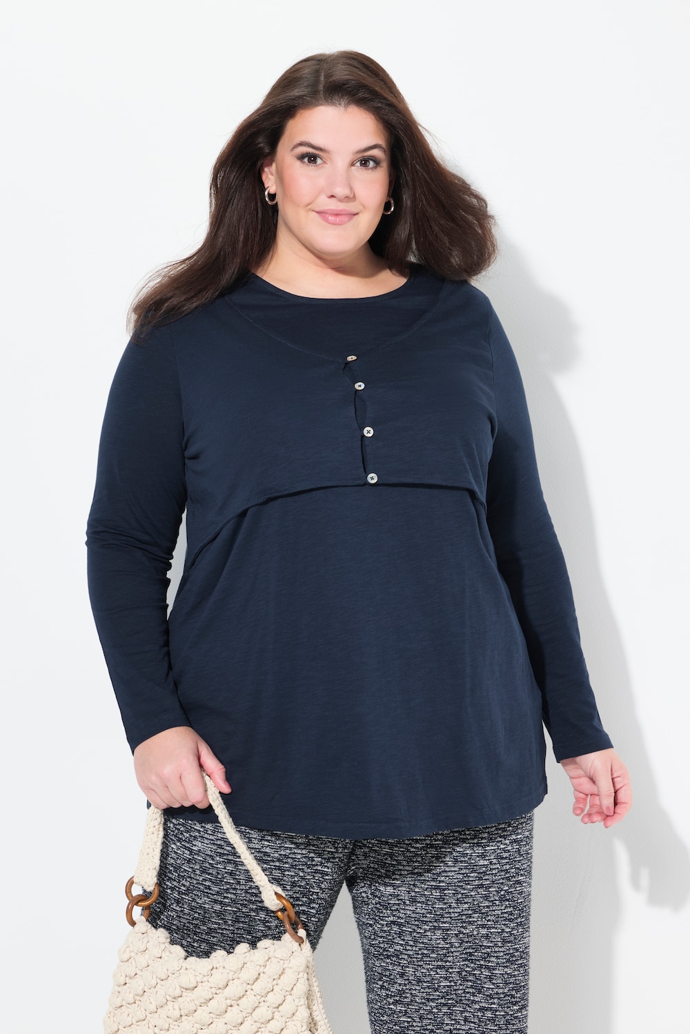 Große Größen Shirt, Damen, blau, Größe: 42/44, Baumwolle, Ulla Popken Große Größen Shirt, Damen, blau, Größe: 42/44, Baumwolle, Ulla Popken von PURE