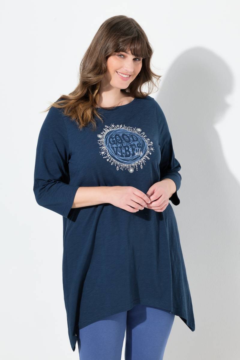 Große Größen Shirt, Damen, blau, Größe: 42/44, Baumwolle, Ulla Popken von PURE