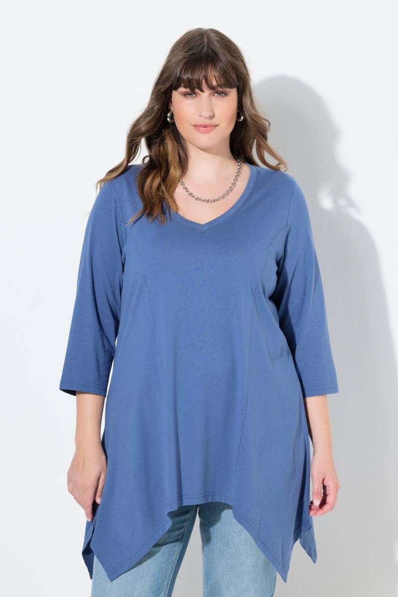 Große Größen Shirt, Damen, blau, Größe: 54/56, Baumwolle, Ulla Popken Große Größen Shirt, Damen, blau, Größe: 54/56, Baumwolle, Ulla Popken von PURE