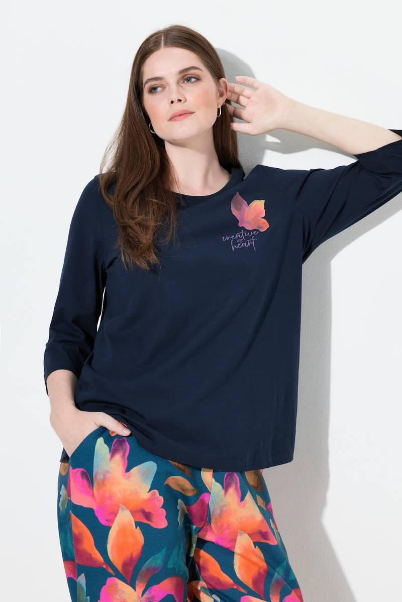 Große Größen Shirt, Damen, blau, Größe: 58/60, Baumwolle, Ulla Popken von PURE