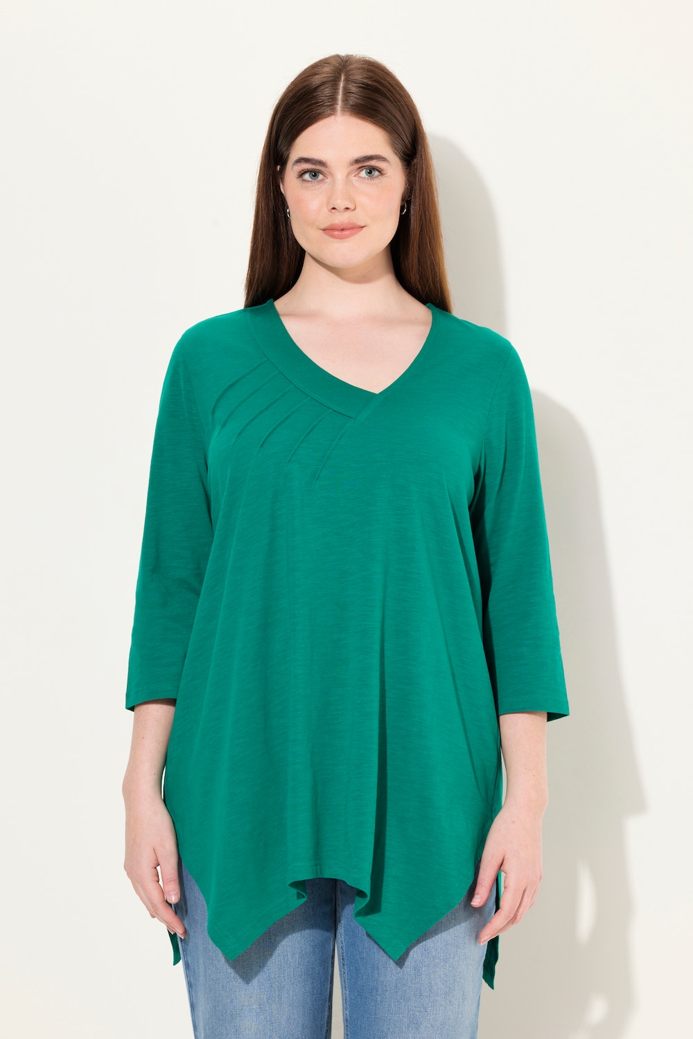 Große Größen Shirt, Damen, grün, Größe: 42/44, Baumwolle, Ulla Popken Große Größen Shirt, Damen, grün, Größe: 42/44, Baumwolle, Ulla Popken von PURE