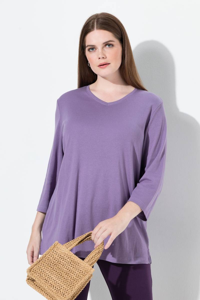 Große Größen Shirt, Damen, lila, Größe: 42/44, Baumwolle, Ulla Popken von PURE