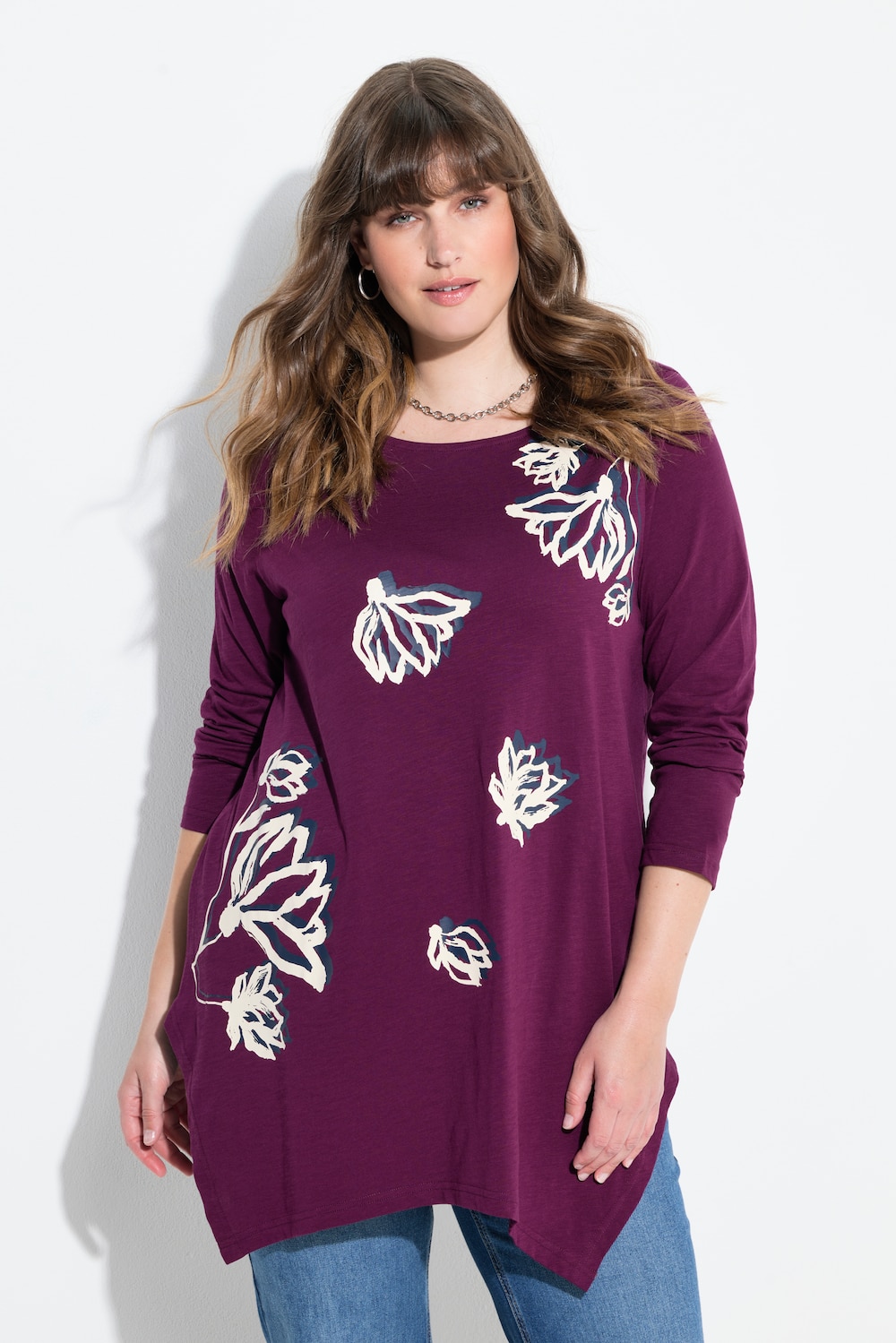 Große Größen Shirt, Damen, rot, Größe: 50/52, Baumwolle, Ulla Popken von PURE