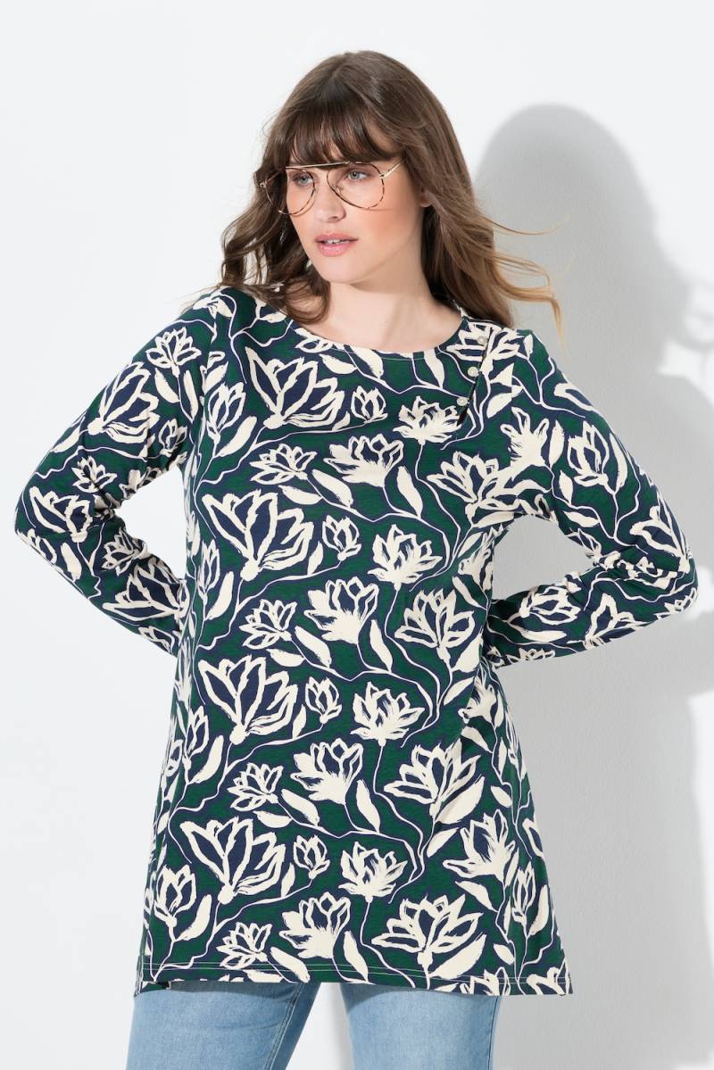 Große Größen Shirt, Damen, türkis, Größe: 50/52, Baumwolle, Ulla Popken von PURE