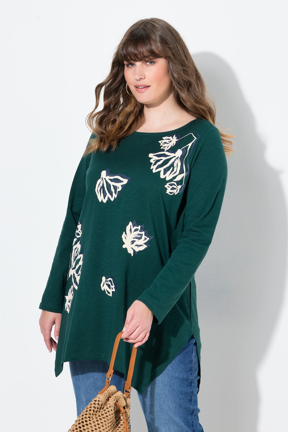 Große Größen Shirt, Damen, türkis, Größe: 58/60, Baumwolle, Ulla Popken von PURE