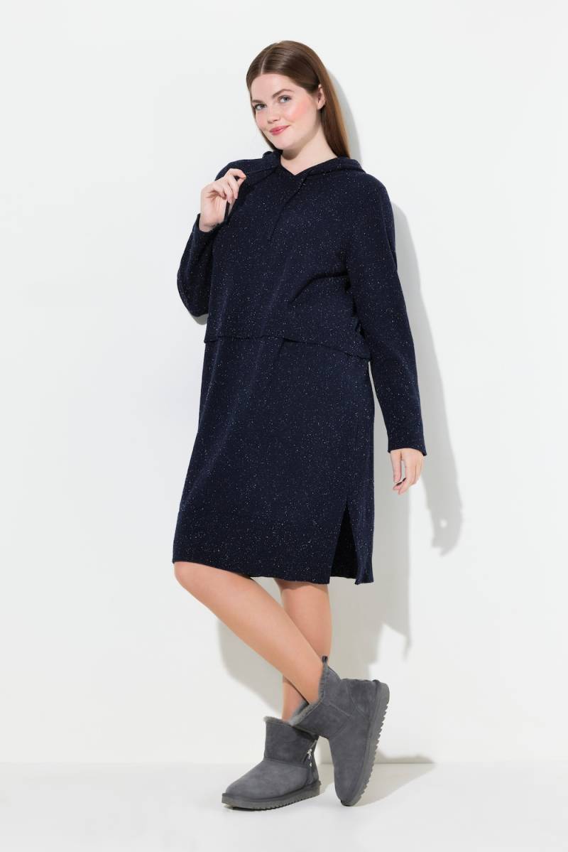 Große Größen Strickkleid, Damen, blau, Größe: 50/52, Baumwolle, Ulla Popken von PURE